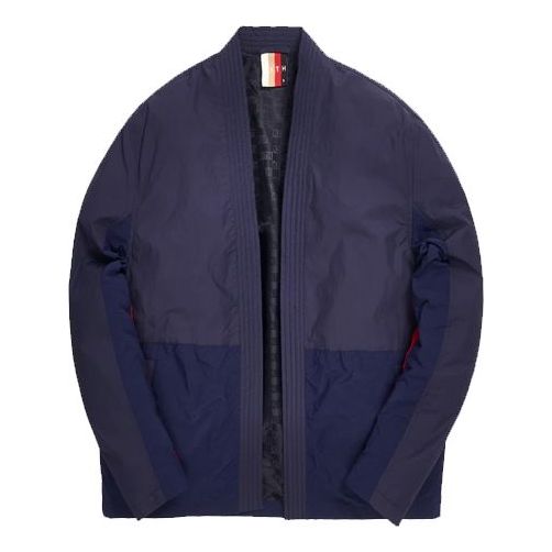 KITH Nylon Kimono Blazer Cardigan Jacket Unisex Navy Blue KH1219-102