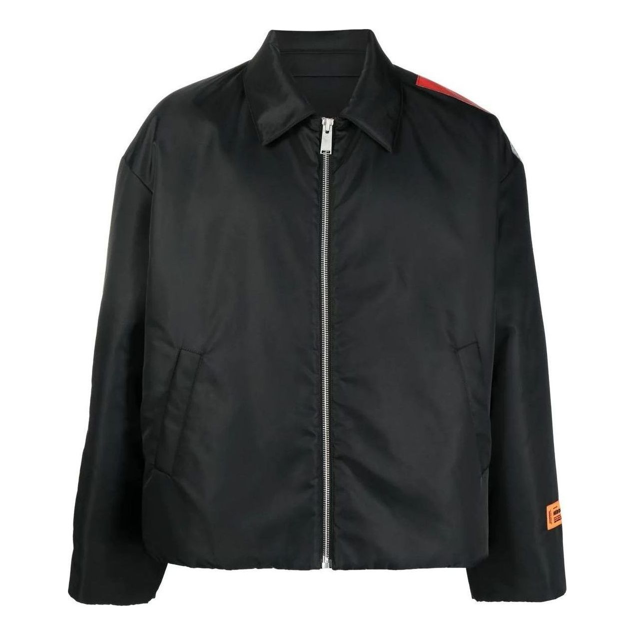 HERON PRESTON FW22 Security Uniform Tape Jacket 'Black' HMEA081F22FAB0011000