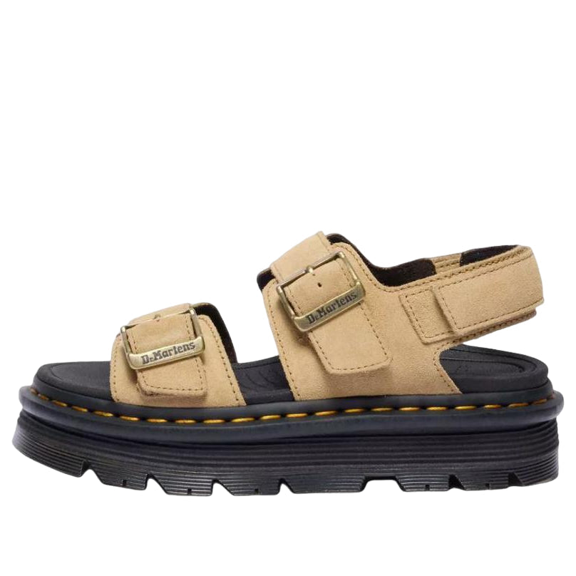 (WMNS) Dr. Martens Zebzag Suede Platform Sandals 'Savannah Tan' 42689200