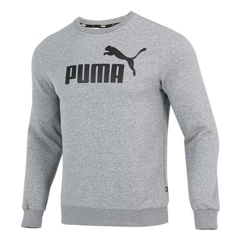 PUMA Logo Crew Neck Fleece Sweatshirt 'Grey' 846376-03