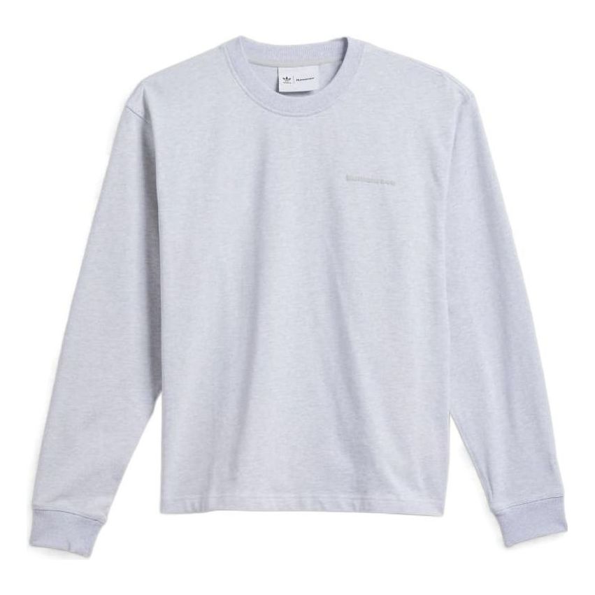adidas x Pharrell Humanrace Small Logo Long Sleeve T-Shirt 'Grey' HN3439