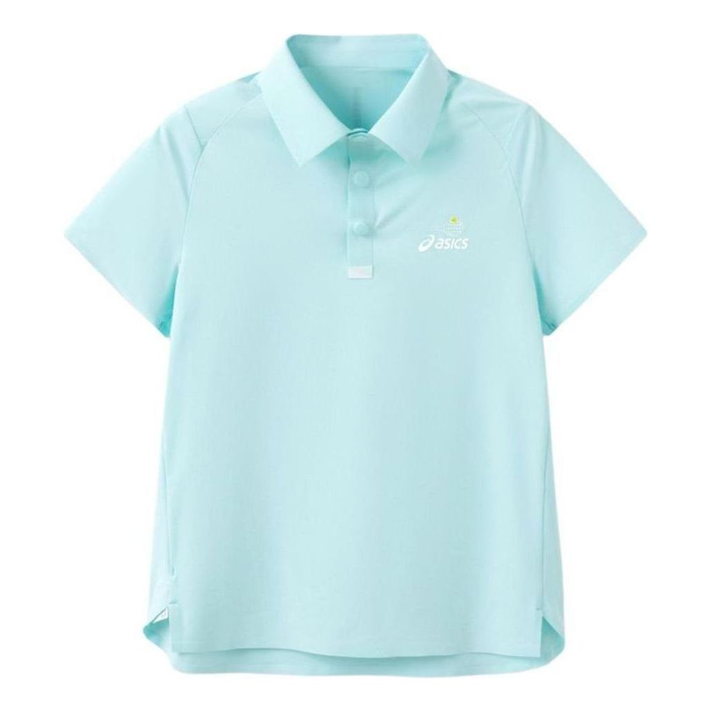(GS) ASICS Logo Polo Shirt 'Blue' 332241173033-89GR