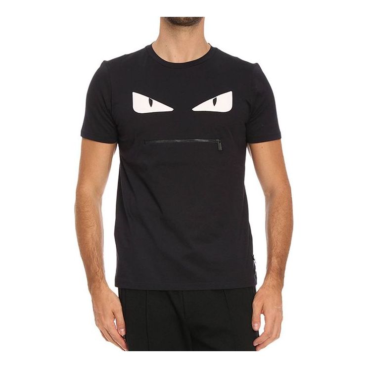 Men's FENDI Small Eye Short Sleeve Navy Blue FY0910-A3LJ-F0QG0