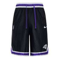 Nike NBA Courtside Los Angeles Lakers Lacing Basketball Training Sports Shorts Black CV3938-010