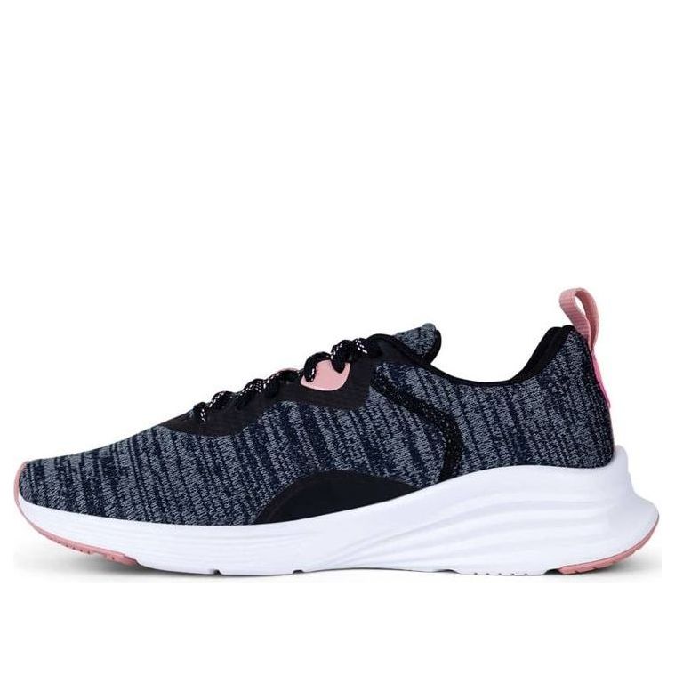 (WMNS) PUMA Hybrid Fuego Knit 'Black White Bridal Rose' 192957-01