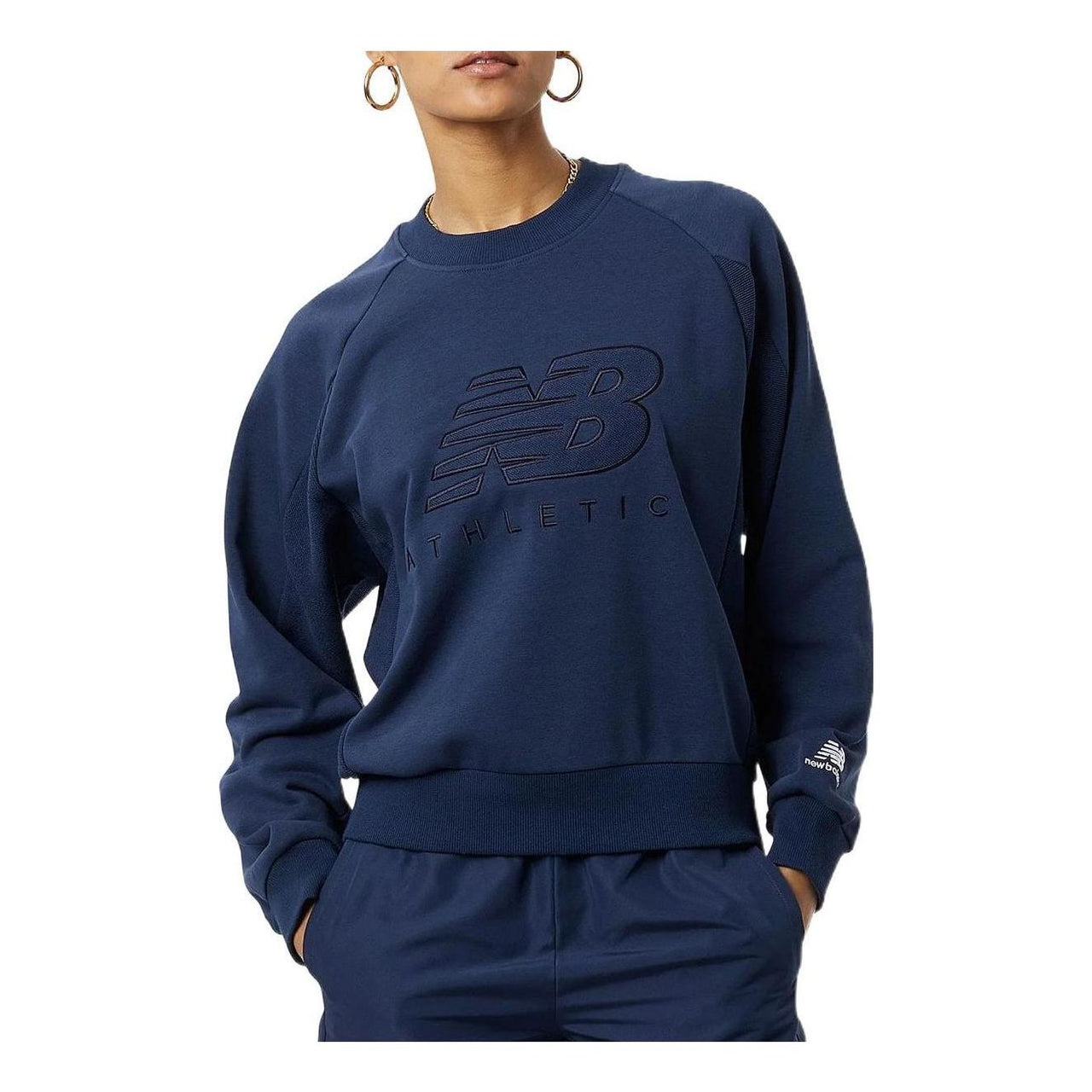 (WMNS) New Balance Athletics Sweat Crew 'Natural Indigo' WT23501-NGO