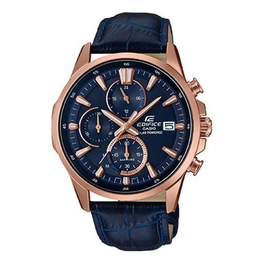 CASIO Waterproof EDIFICE Solar Powered Mens Blue Analog EFB-610SBL-2A