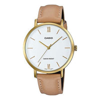 CASIO DRESS Minimalistic Business quartz Watch Brown Analog LTP-VT01GL-7B