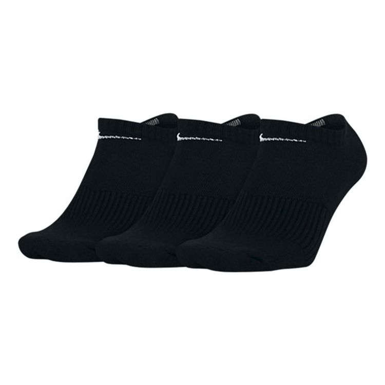 Nike Cotton Cushion No-show Sports Socks 3 Pairs Black SX4702-001