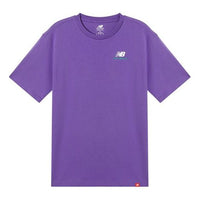 New Balance Unisex Embroidery Logo Round-neck Purple MT11592-PRP