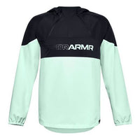 Men's Under Armour Futures Mixed Anorak Jacket Black Green 1358231-002