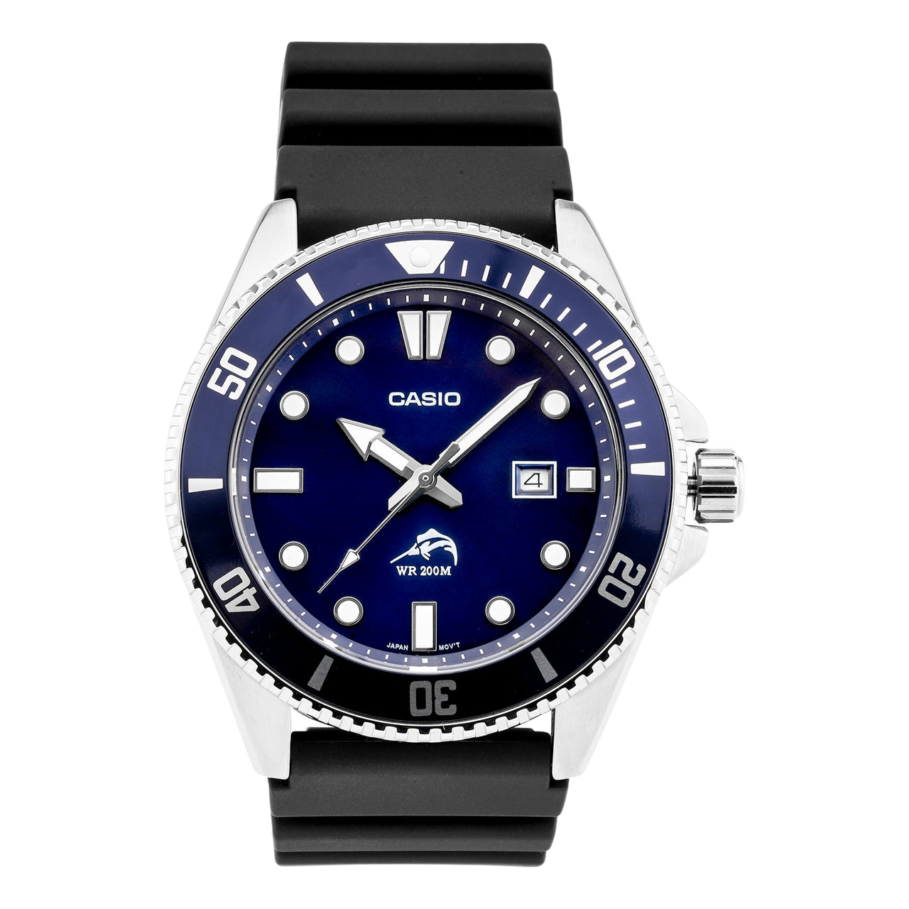 Men's CASIO STANDARD 200 Meter waterproof Sports Mens Blue Analog MDV-106B-2A