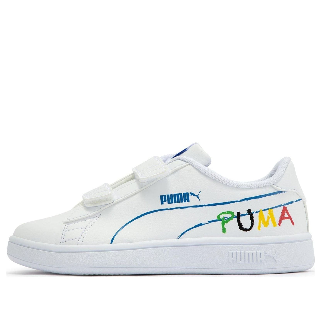 (GS) PUMA Smash V2 Home School 'White' 386200-02