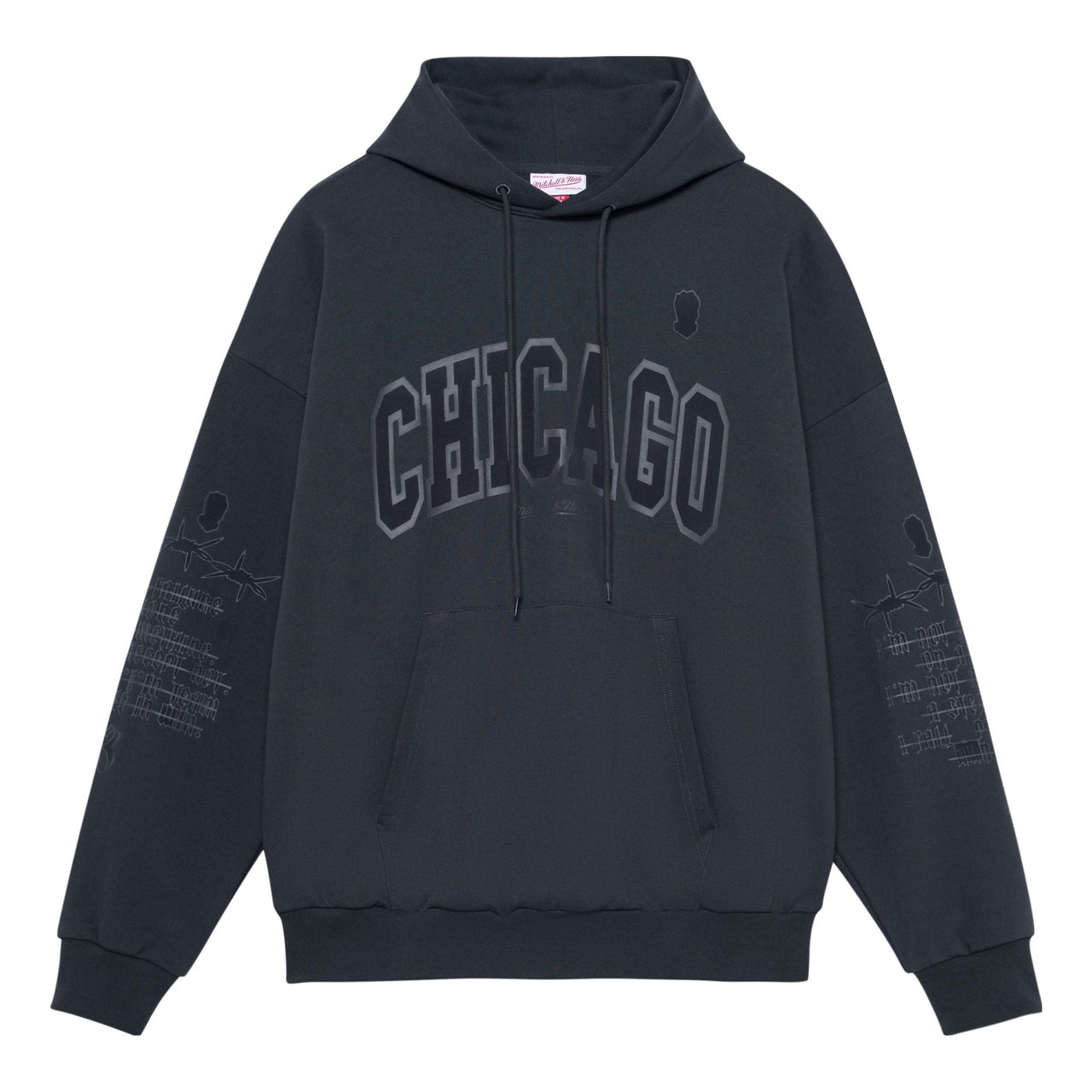 Mitchell & Ness x NBA Chicago Bulls Hoodie 'Dark Grey' MNJYFWF22007-CARBON-GARY