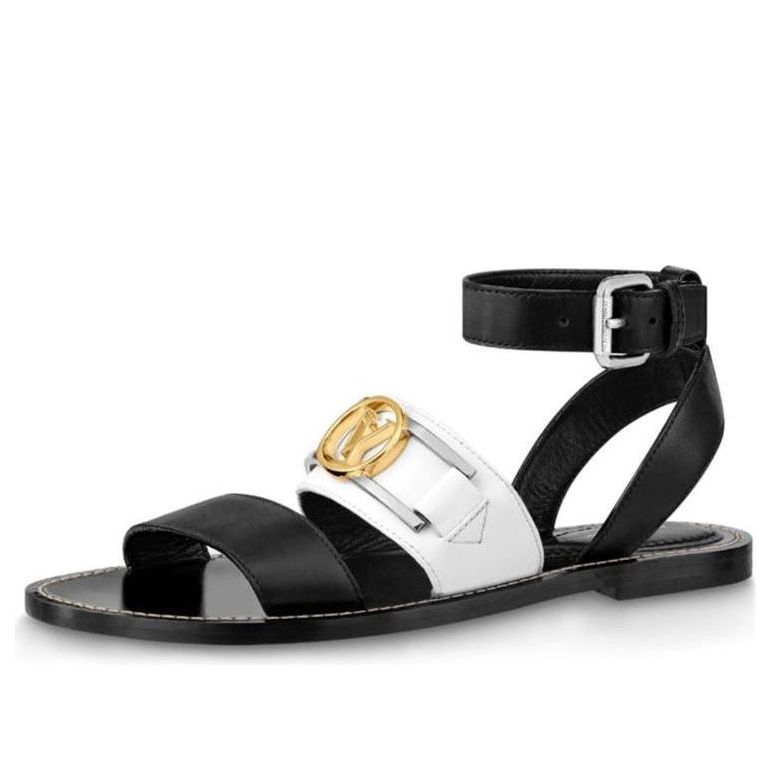(WMNS) LOUIS VUITTON LV Academy Sports sandals 'Black White' 1A66E1