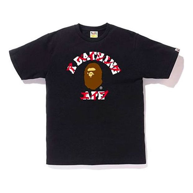 BAPE KATAKANA COLLEGE TEE Alphabet Small Ape Head Short Sleeve Unisex 1F30-110-074