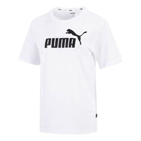 (WMNS) PUMA Logo Printing Round Neck Short Sleeve White 848318-02