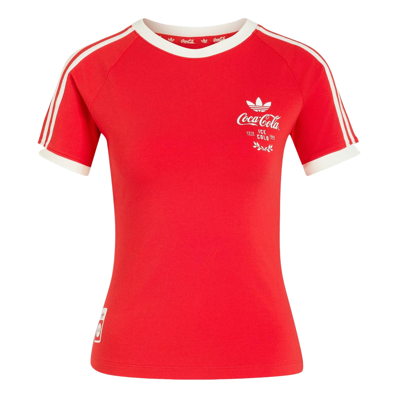 (WMNS) adidas x Coca-Cola 3-Stripes Tee Asia Sizing 'Vivid Red' KY7558