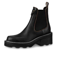 (WMNS) LOUIS VUITTON LV Beaubourg Chlsea Boots 'Black Brown White' 1A8947
