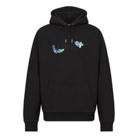 Men's DIOR x KENNY FW21 Crossover Logo Pattern Loose Black 193J688B0531-C986