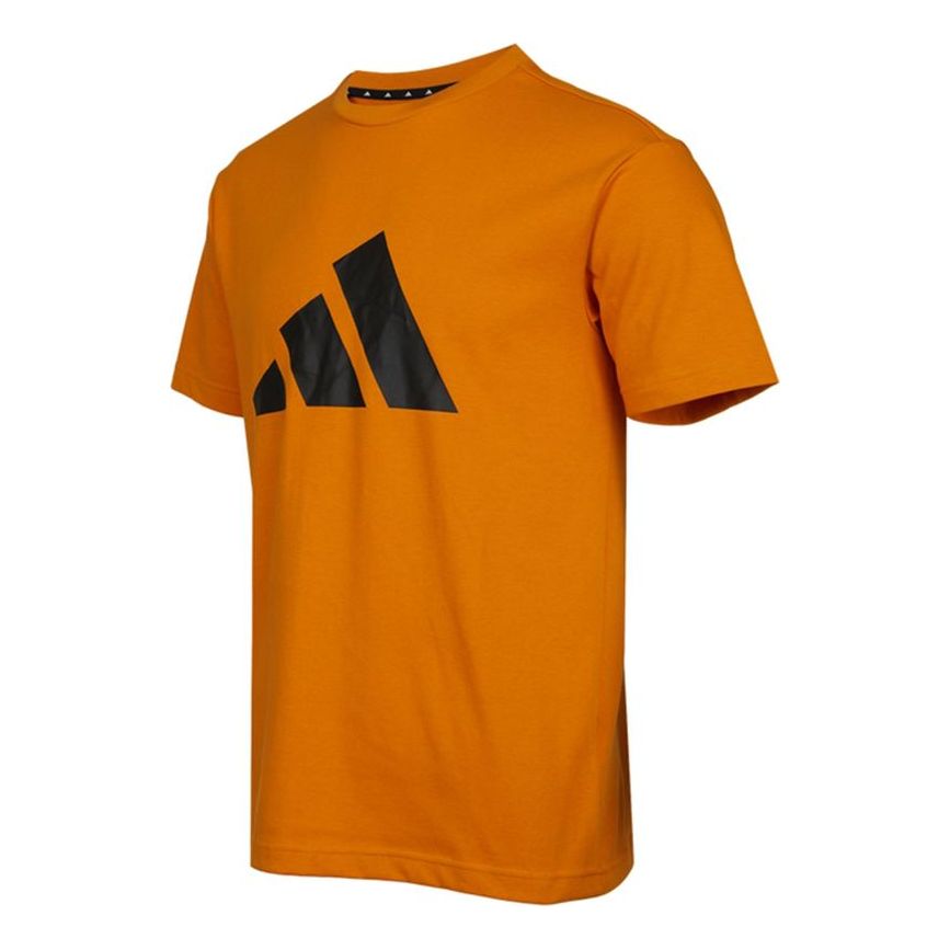 Men's adidas Fi 3b Tee Athleisure Casual Sports Round Neck Breathable Short Sleeve Earthy Yellow T-Shirt H46562