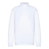 Men's DIOR SS22 Logo Plain Weave Knit Long Sleeves White T-Shirt 213J649B0554-C001
