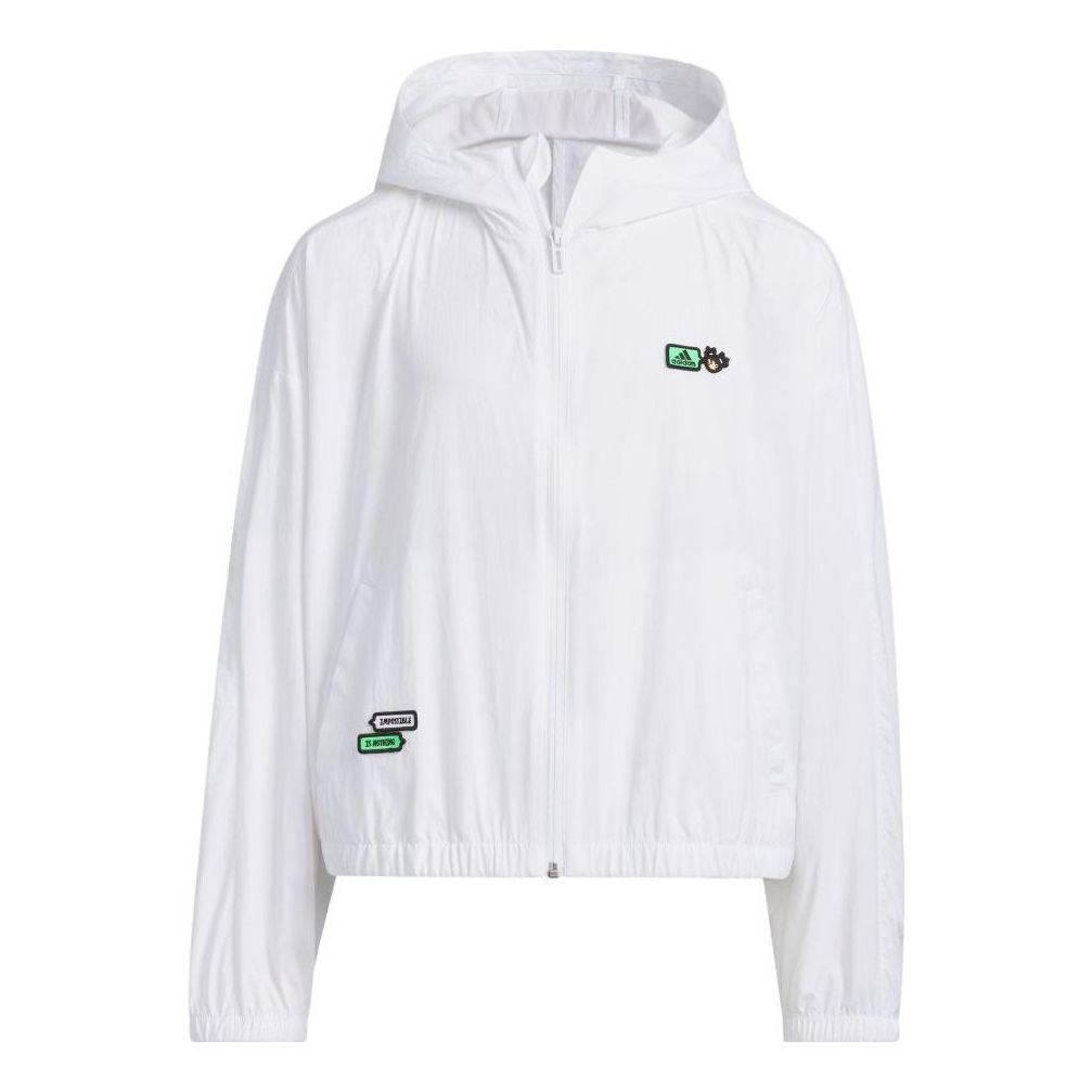 (GS) adidas x SEEBIN Graphic Woven Jacket 'White' IN3260