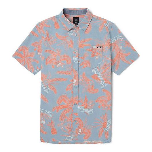 Vans Unisex Printing Short Sleeve Shirt Blue VN0A5E6IZCW
