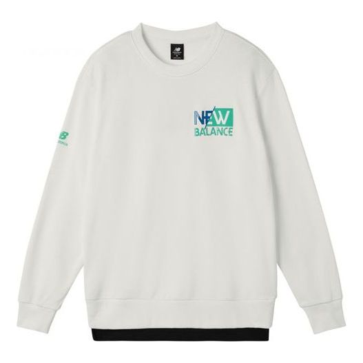 New Balance Casual Logo Sweatshirts Asia Sizing 'White' AMT11314-WT