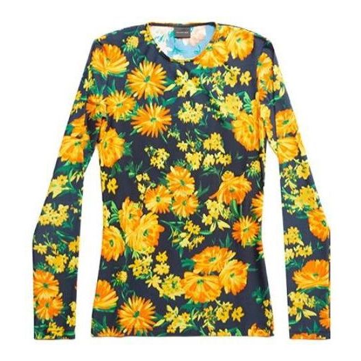 (WMNS) Balenciaga Floral Print Cotton T-Shirt 'Floral' 7194953C9B77168