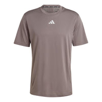 adidas HIIT Workout 3-Stripes T-shirt Asia Sizing 'Taupe' IS3720