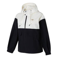 (WMNS) New Balance Color Block Jacket 'White Black' NAE11312-BK