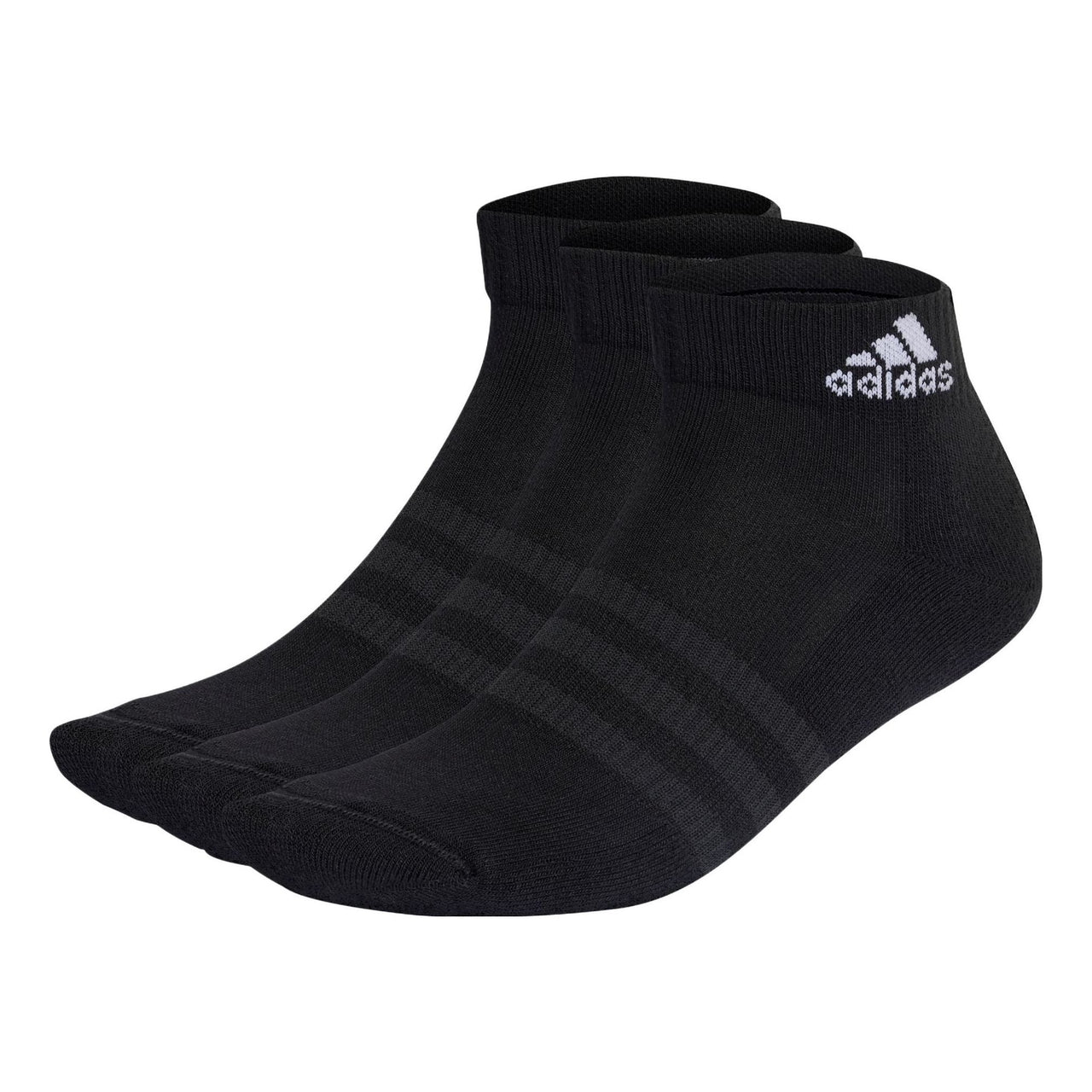 adidas Cushioned Sportswear Ankle Socks 3 Pairs 'Black' IC1277