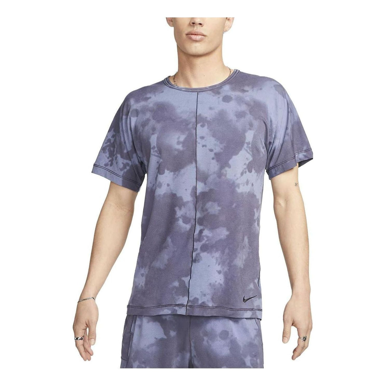 Nike Dri-FIT All-Over Print Short-Sleeve Yoga Top 'Purple' DX0923-015