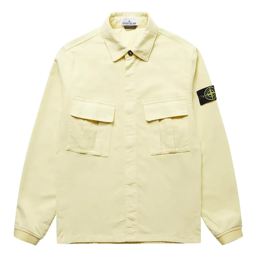 STONE ISLAND Compass Patch Flap Pocket Shirt 'Yellow' 771511305-V0035