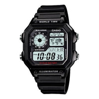 CASIO G Shock Quartz Sports Waterproof Unisex Mens Black Digital AE-1200WH-1A
