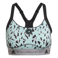 (WMNS) adidas by Stella McCartney TruePurpose Medium Support Printed Bra 'Teal Black' HB6069