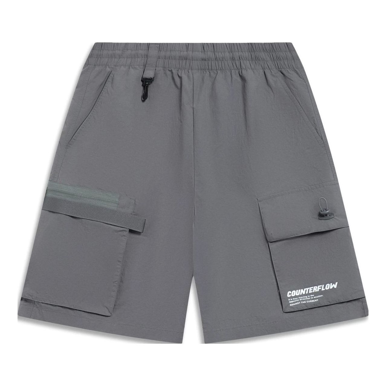 Li-Ning Counterflow Graphic Cargo Shorts 'Grey' AKST649-2