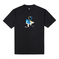 Men's Converse Printing Casual Breathable Short Sleeve Black 10023156-A01
