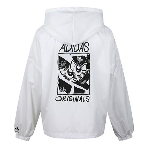 (WMNS) adidas originals Graphic WindBr Jacket White GK4980