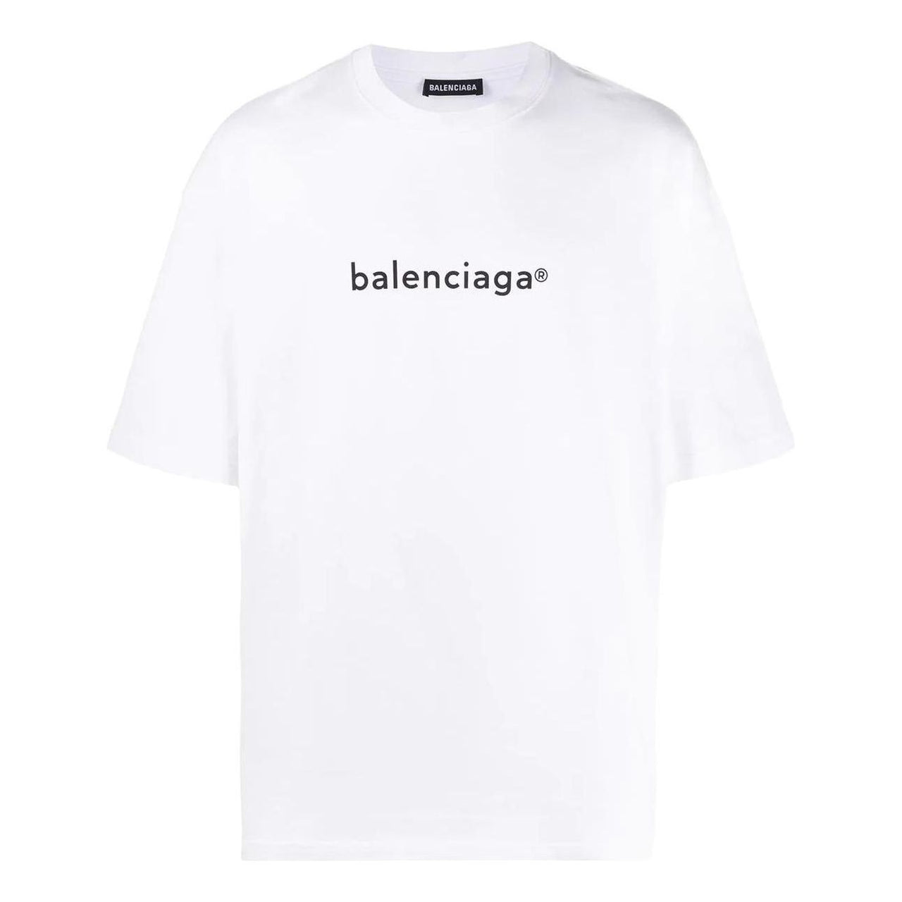 Men's Balenciaga Logo Printing Cozy Short Sleeve White 612966TIV549040