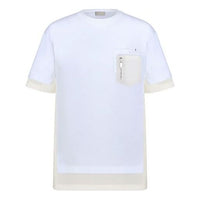 Men's DIOR x Sacai Crossover FW21 Large Cotton Short Sleeve White T-Shirt 213J669A0554-C080