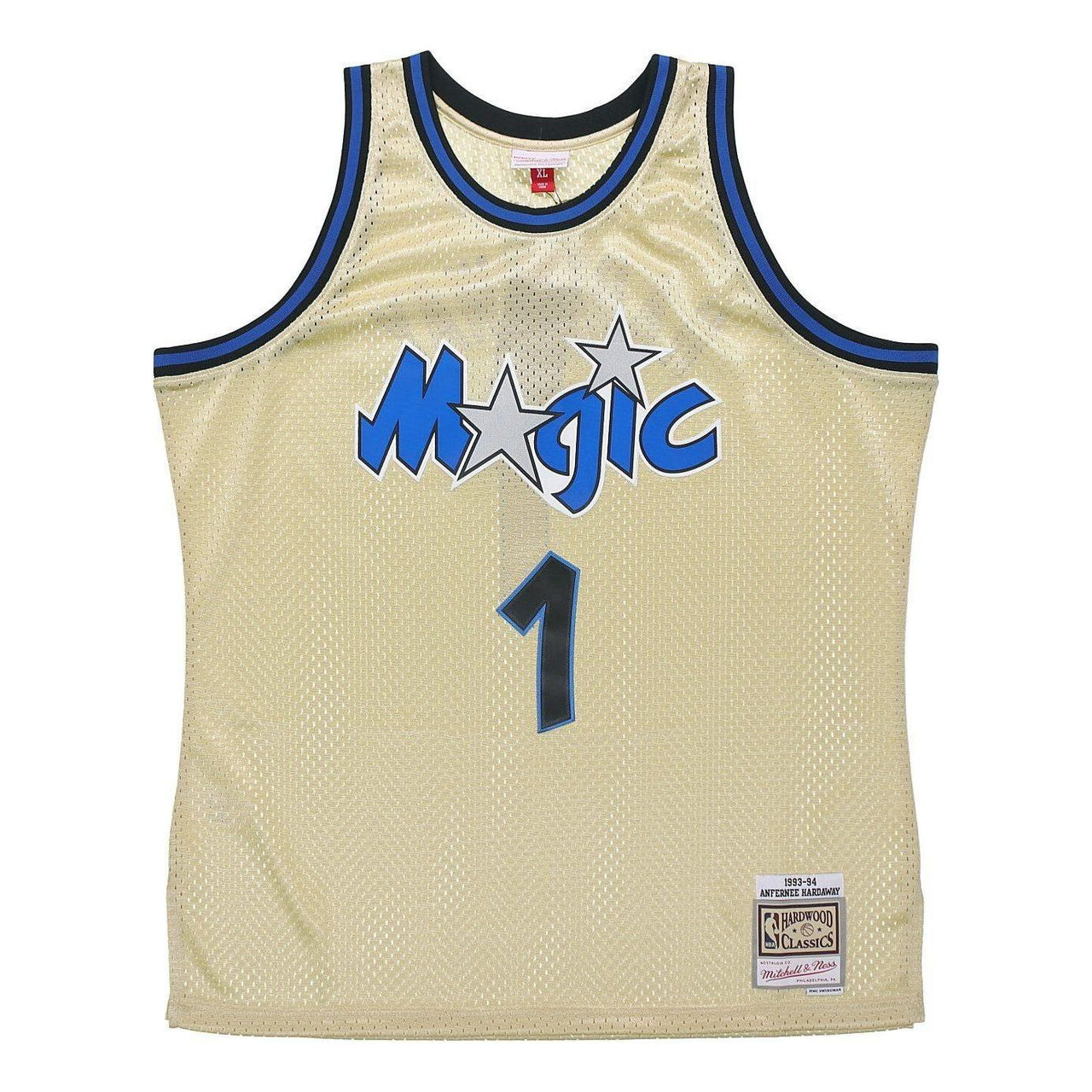 Mitchell & Ness x NBA Gold Orlando Magic 1993-94 Swingman Jersey 'Penny Hardaway 1' BA895I-OMA-D-L3S