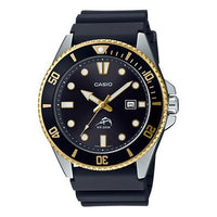 CASIO Stainless Steel Case Waterproof Sports Mens Black Analog MDV106G-1AV