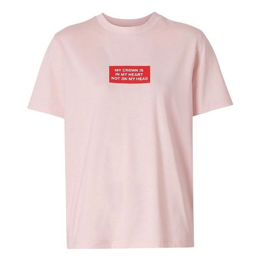 Burberry Printing Round Neck Short Sleeve Pink 80172861