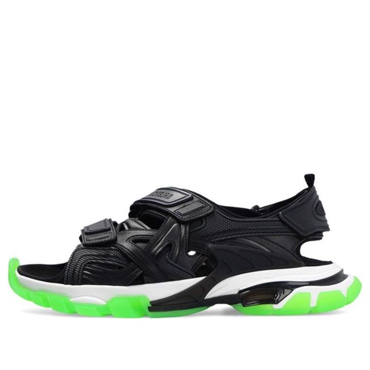 Balenciaga Track sandals 'Clear Sole Black Green White' 655954W2CC41038
