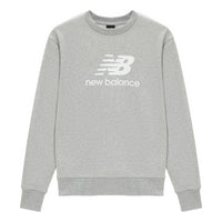 New Balance Essentials Stacked Logo French Terry Crewneck Asia Sizing 'Athletic Grey' AMT31538-AG