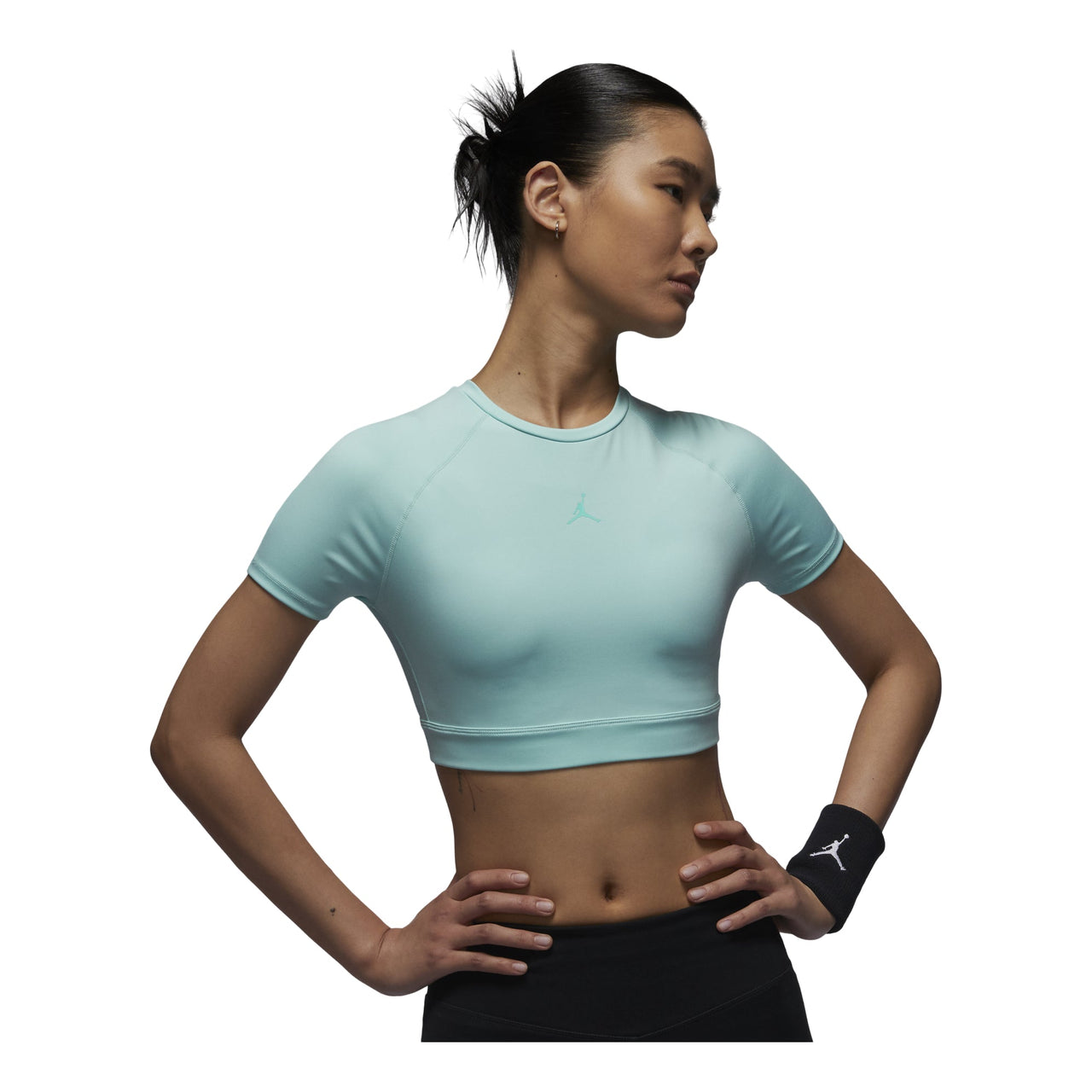 (WMNS) Air Jordan Sport Bodycon Performance T-shirt Asia Sizing 'Turquoise' FV6928-368