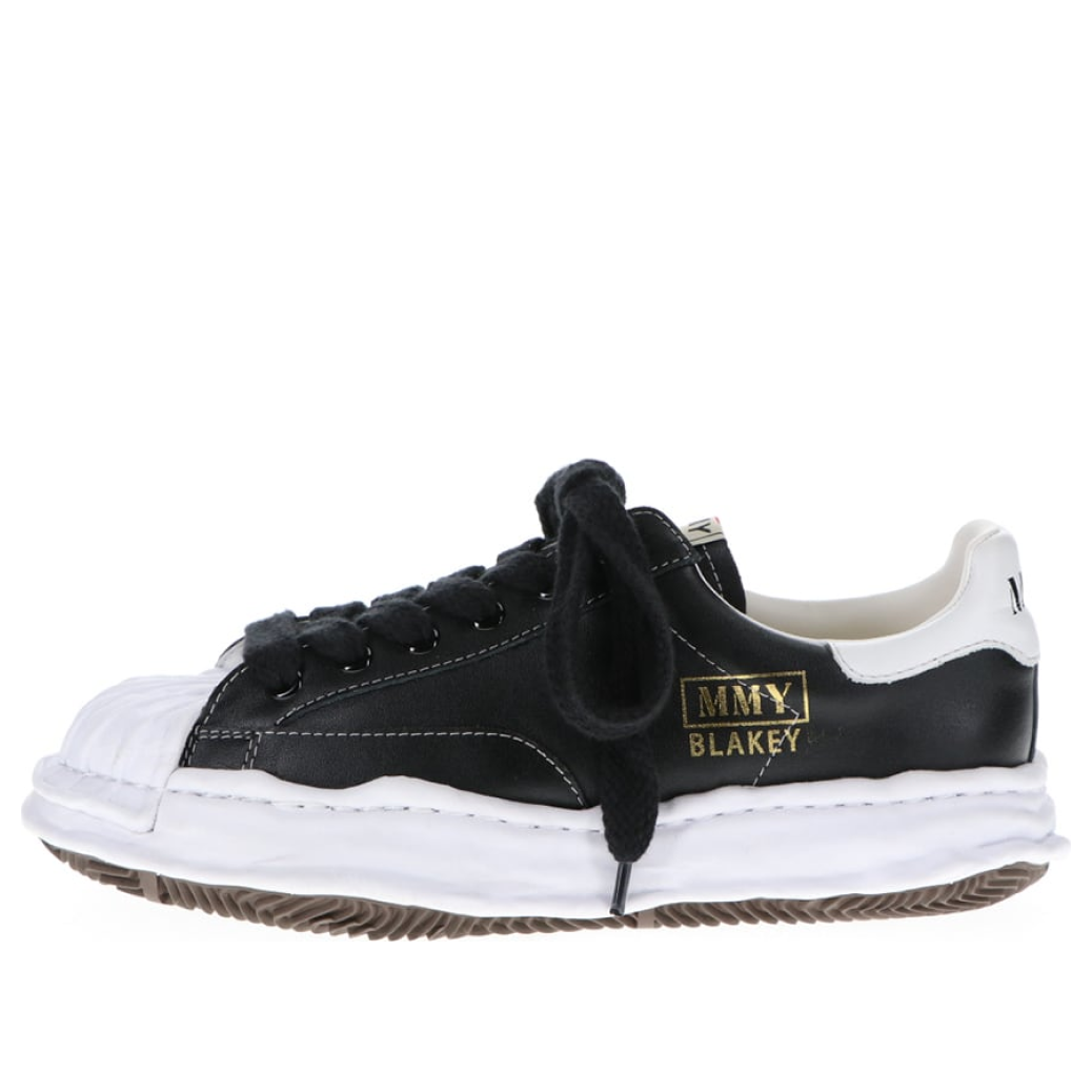 Maison MIHARA YASUHIRO BLAKEY OG Sole Leather Low-top Sneaker 'White Black' A06FW702-BLK