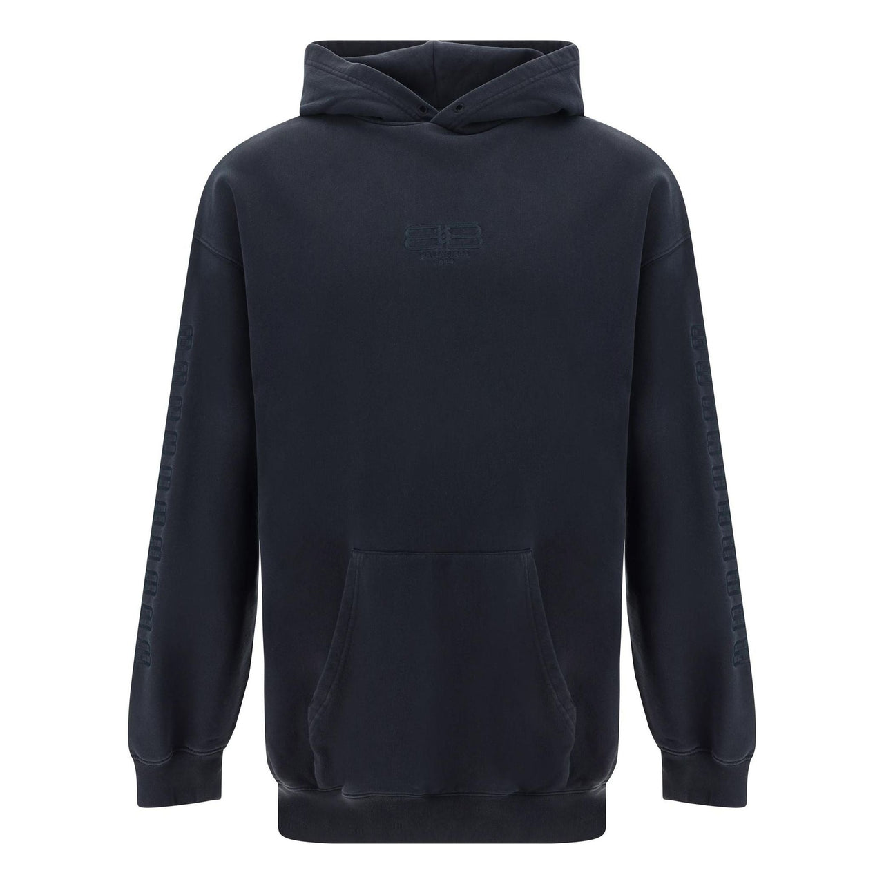 Balenciaga BB Medium Fit Hoodie 'Washed Black' 570811TMVG68190